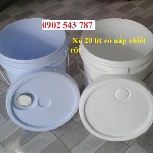 Thùng nhựa 20 lít ,xô nhựa 20 lít có nắp chiết rót