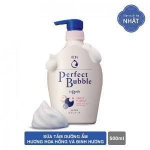 Sữa Tắm Dưỡng Ẩm Senka Perfect Bubble - Hương Hoa Hồng & Đinh Hương 500ml