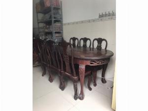 Bộ bàn ghế xưa gỗ tốt như hình .