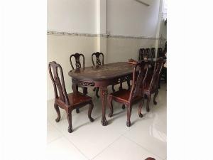 Bộ bàn ghế xưa gỗ tốt như hình .