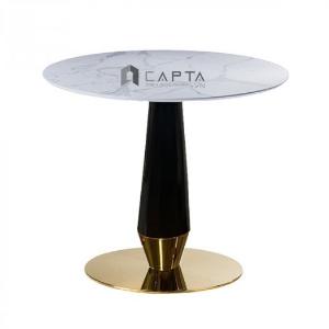 Bộ bàn tròn tiếp khách mặt đá chân sắt 2 ghế sang trọng tại HCM CAPTA
