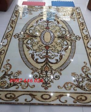 Gạch thảm sàn, gạch trang trí hoa văn phòng khách HP822