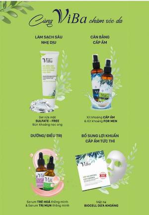 Mỹ phẩm khoáng tươi Viba set 5 món Quà tặng phụ nữ quốc tế 8/3
