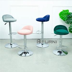 Ghế quầy bar tăng giảm chân thép mạ nệm nhung giá rẻ CB2258-F TPHCM