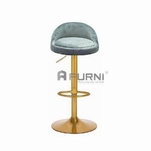 Ghế quầy bar tăng giảm nệm vải nhung chân vàng giá rẻ CB2258B-F TpHCM