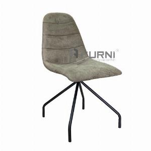 Ghế ăn nệm vải giả da chân sắt chụm CRAB 2A-F giá rẻ hiện đại TpHCM