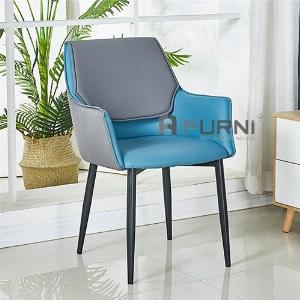 Ghế ăn nhà hàng nệm da có tay chân sắt sơn đen nhập khẩu giá rẻ RIO - P TpHCM
