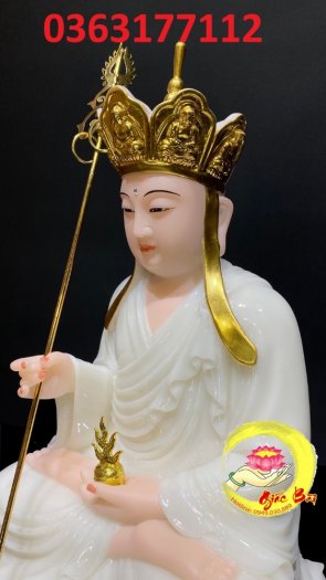 Thỉnh Địa Tạng Vương Bồ Tát bằng đá trắng Đài Loan cao cấp