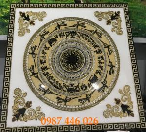 Gạch cầu thang, thảm gạch chiếu nghỉ khắc vàng