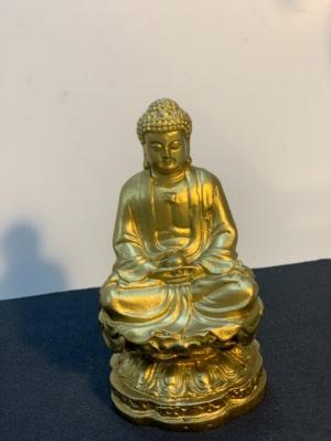 Tượng phật thích ca bằng đồng để xe oto cao 11cm