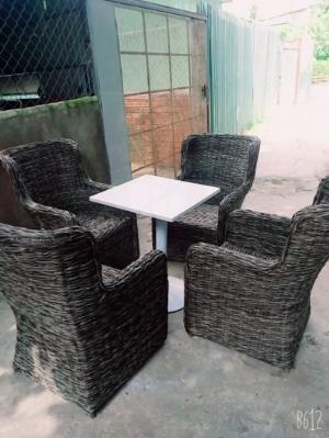 Bàn ghế cafe mây nhựa giá rẻ