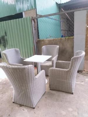 Bàn ghế cafe mây nhựa giá rẻ