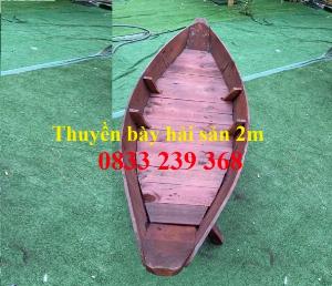 Làm thuyền gỗ trang trí, Thuyền gỗ chèo tay, Thuyền gỗ trưng bày hải sản