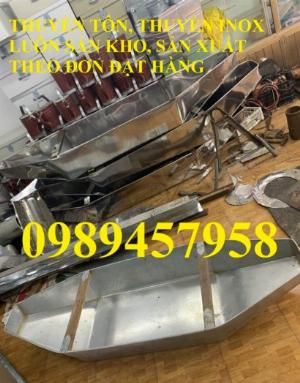 Thuyên tôn 1,5m, 1,8m, 2m, 2,5m, Thuyền inox, Thuyền tôn đi câu cá