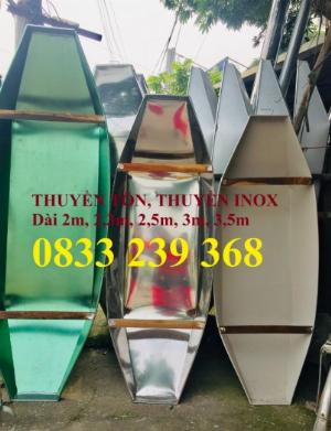 Chuyên thuyền tôn 3m, 2,5m, Thuyền inox có sẵn tại Hà Nội