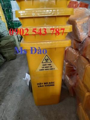 Thùng rác đựng chất thải có nguy cơ chưa sars-cov-2