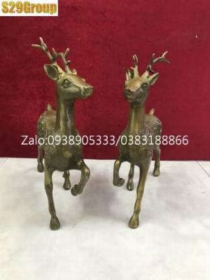 Cặp Hươu bằng đồng cao 26cm