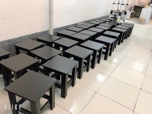 Bàn ghế gỗ Sơn đen cafe tại xưởng NT Nguyễn hoàng