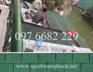 Nhà lợp mái chữ nhật, tấm lợp mái bitum chữ nhật