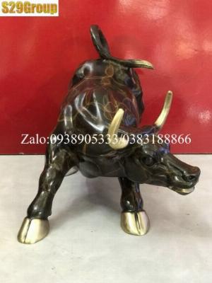 Trâu vip nâu bằng đồng cao 13cm
