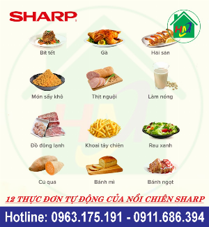 Nồi Chiên Không Dầu 5.5L Sharp KF-AF55EV-BK Chính Hãng