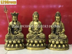 Bộ Tam Thánh bằng đồng cao 30cm