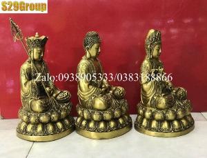 Bộ Tam Thánh bằng đồng cao 30cm