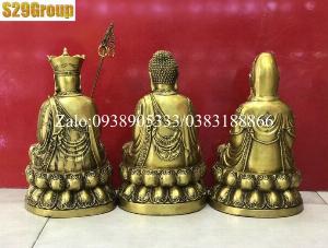 Bộ Tam Thánh bằng đồng cao 30cm