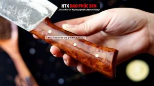 Dao phúc sen DAO THÁI 18 cán ốp nu nghiến