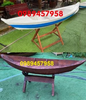 Xuồng gỗ trang trí hoa tết, xuồng gỗ ba lá 2m, 3m giá rẻ