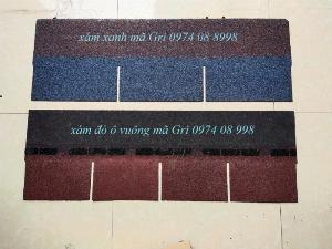Tấm lợp bitum kiểu dáng hình chữ nhật màu xanh