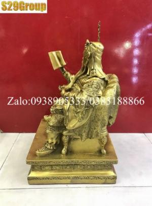 Quan Công đọc sách bằng đồng cao 36cm