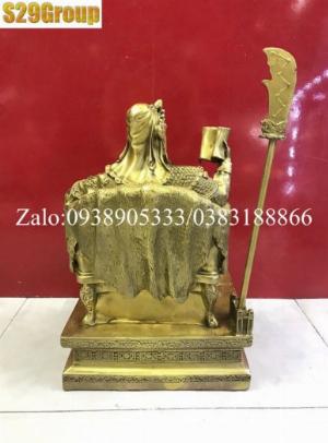 Quan Công đọc sách bằng đồng cao 36cm