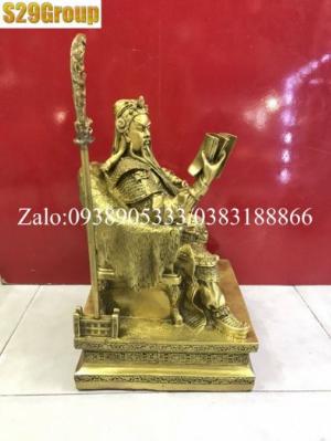 Quan Công đọc sách bằng đồng cao 36cm