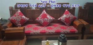 Nhận May Đệm Ngồi Ghế Gỗ - Đệm Lót Ghế Salon Gỗ - Ngọc Phát