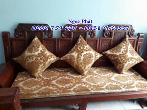 Nhận May Đệm Ngồi Ghế Gỗ - Đệm Lót Ghế Salon Gỗ - Ngọc Phát