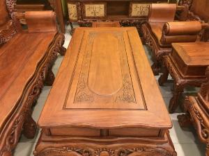 Bộ Bàn Ghế Hoàng GIa Chân 14 Chạm Hoa Hồng