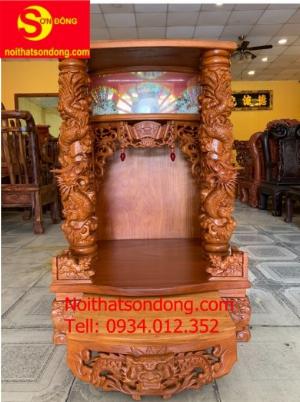 Bàn thờ ông địa gỗ tốt chạm rồng đẹp
