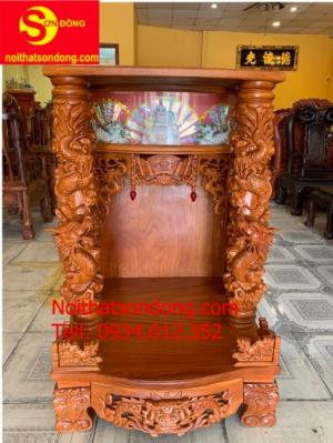 Bàn thờ ông địa gỗ tốt chạm rồng đẹp