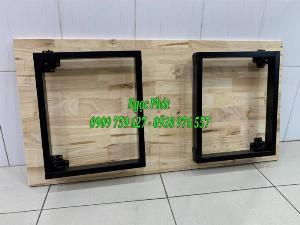 Bàn Ăn Gấp Gọn - Bàn Gỗ Ngồi Bệt Chân Sắt - NGỌC PHÁT