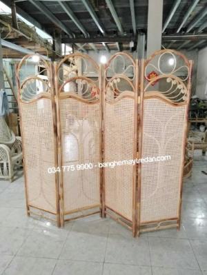 Bình phong trang trí bằng mây tự nhiên - Mây Tre Lục Bình