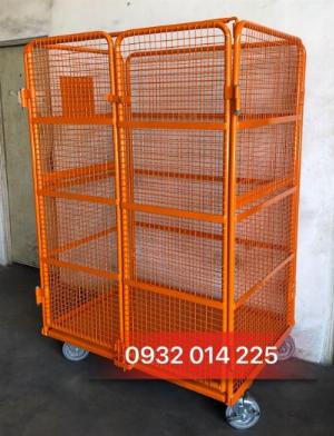 Xe đẩy lồng lưới, lồng sắt chứa hàng