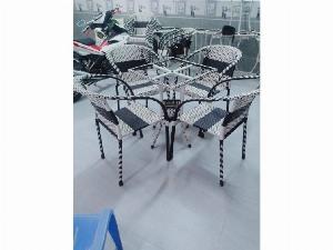 Bàn ghế cafe nhựt trắng đen giá rẻ