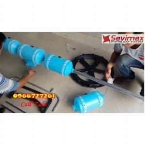 Máy xạ lúa kéo tay 6 trống thẳng hàng, máy gieo hạt