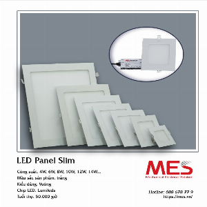 Đèn led panel âm trần vuông 8w