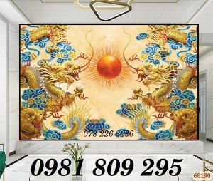 Tranh long phụng 3d-gạch tranh ốp tường