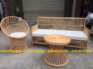 Bộ bàn ghế sofa mây tre, sofa salon mây tre đan