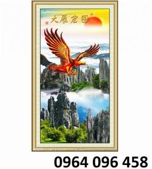 Tranh 3d phong thủy chim đại bàng - HQ12