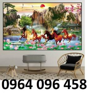 Gạch tranh 3d con ngựa - LƯ98