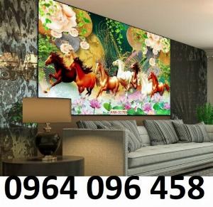 Gạch tranh 3d con ngựa - LƯ98